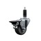 Service Caster 3'' Thermoplastic Rubber Swivel 1-1/8'' Expanding Stem Caster with Brake SCC-EX20S314-TPRB-PLB-118 - alternate 1